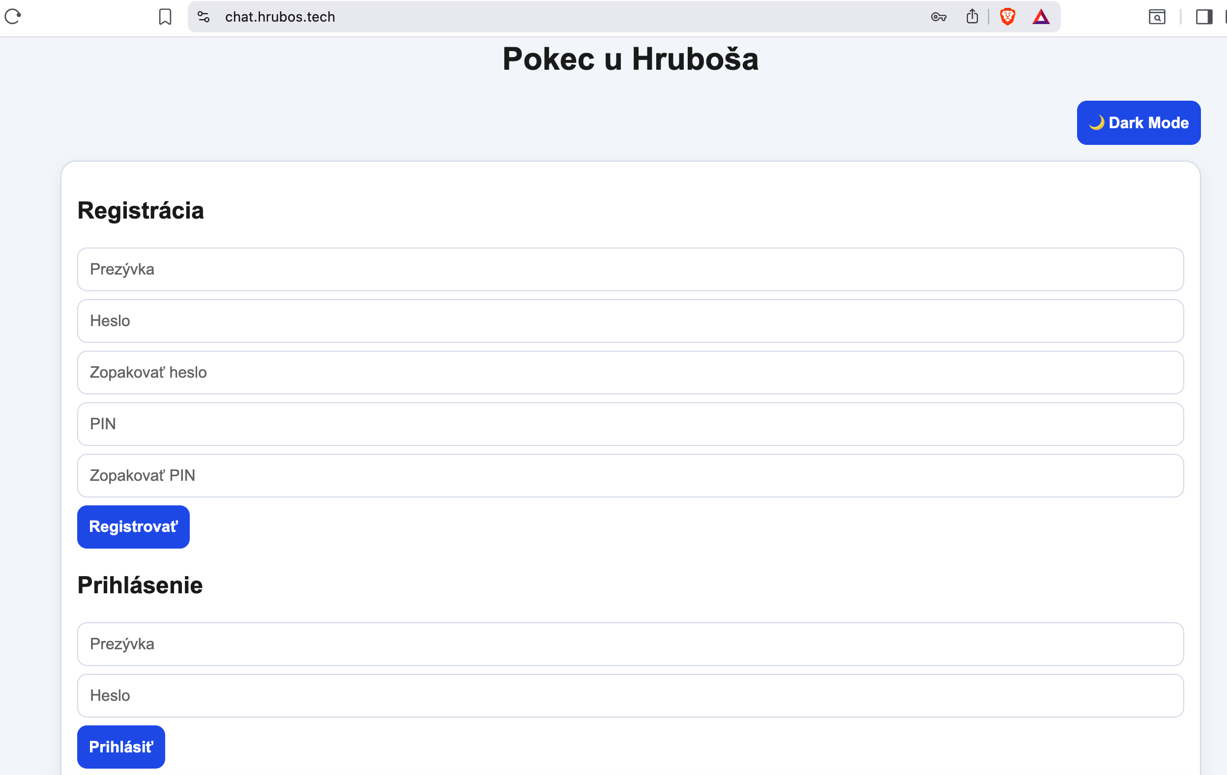 Hruboš Tech spúšťa kompletný chat vrátane správičiek RP, rýchla pošta na adrese https://chat.hrubos.tech/